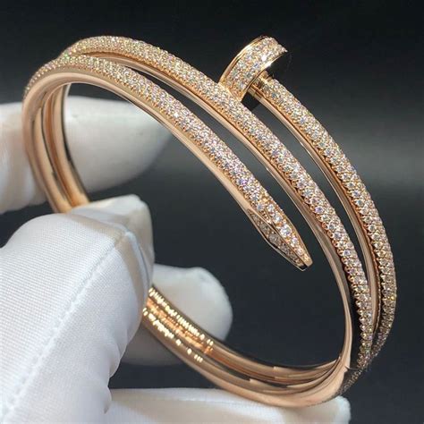 cartier juste un clou bracelet diamonds|cartier nail bracelet price list.